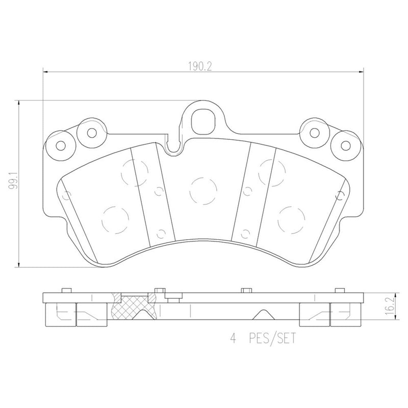 BREMBO CERAMIC Brake Pad Set P85069N