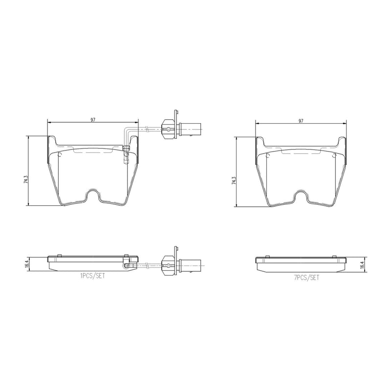 BREMBO Ceramic Front Disc Brake Pad Set - P85138N