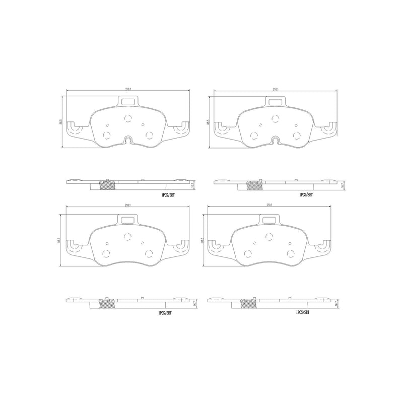 BREMBO CERAMIC Brake Pad Set P85160N
