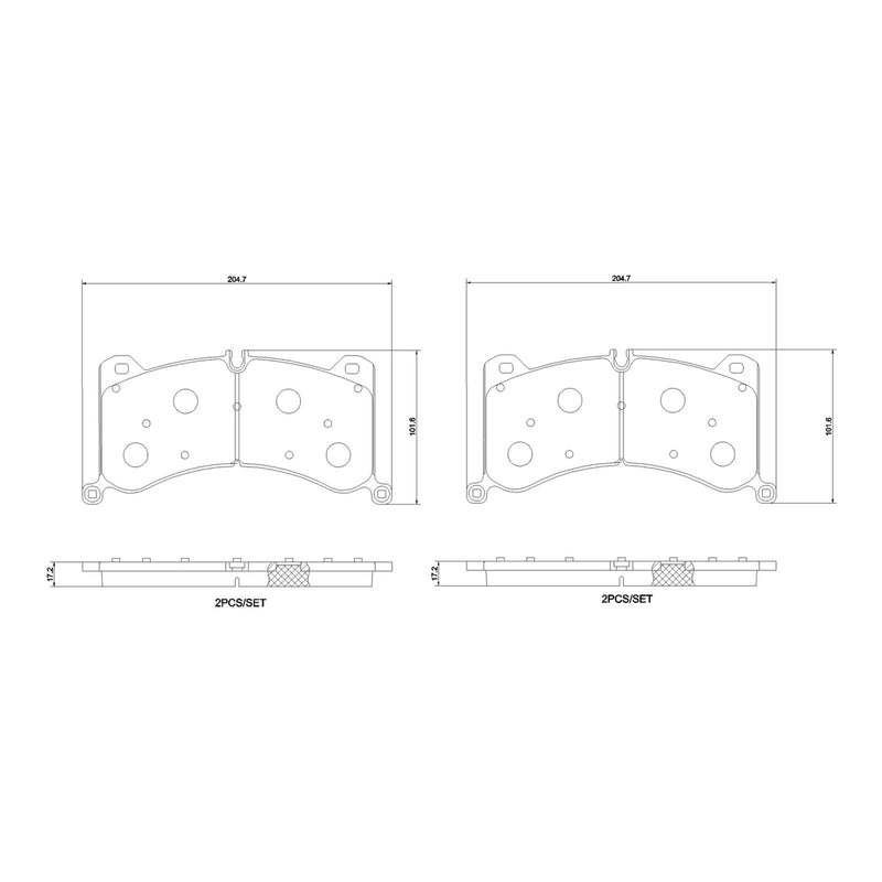 BREMBO CERAMIC Brake Pad Set P85183N