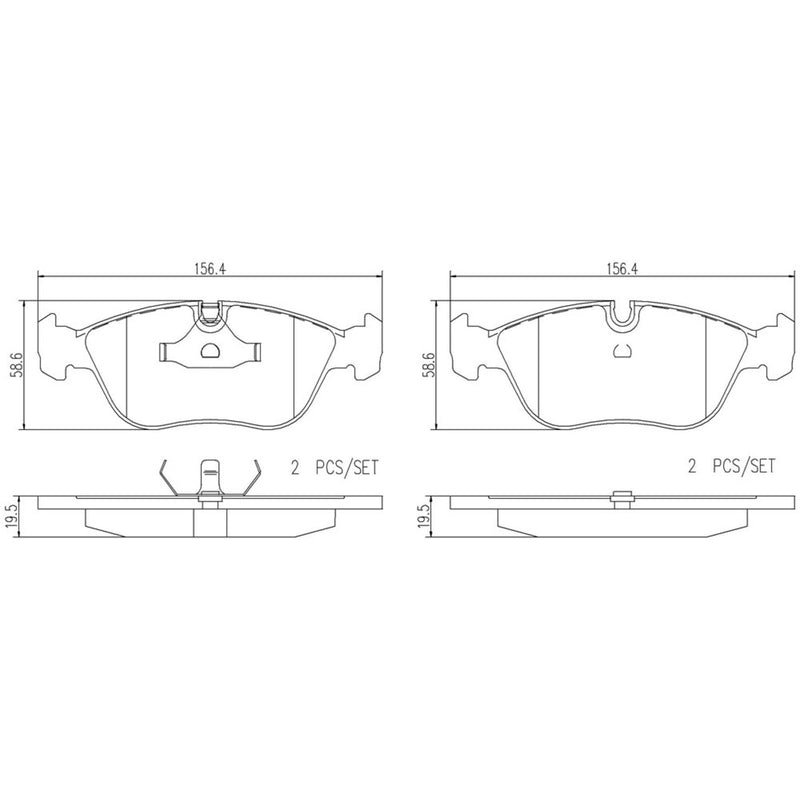 BREMBO Ceramic Front Disc Brake Pad Set - P86013N