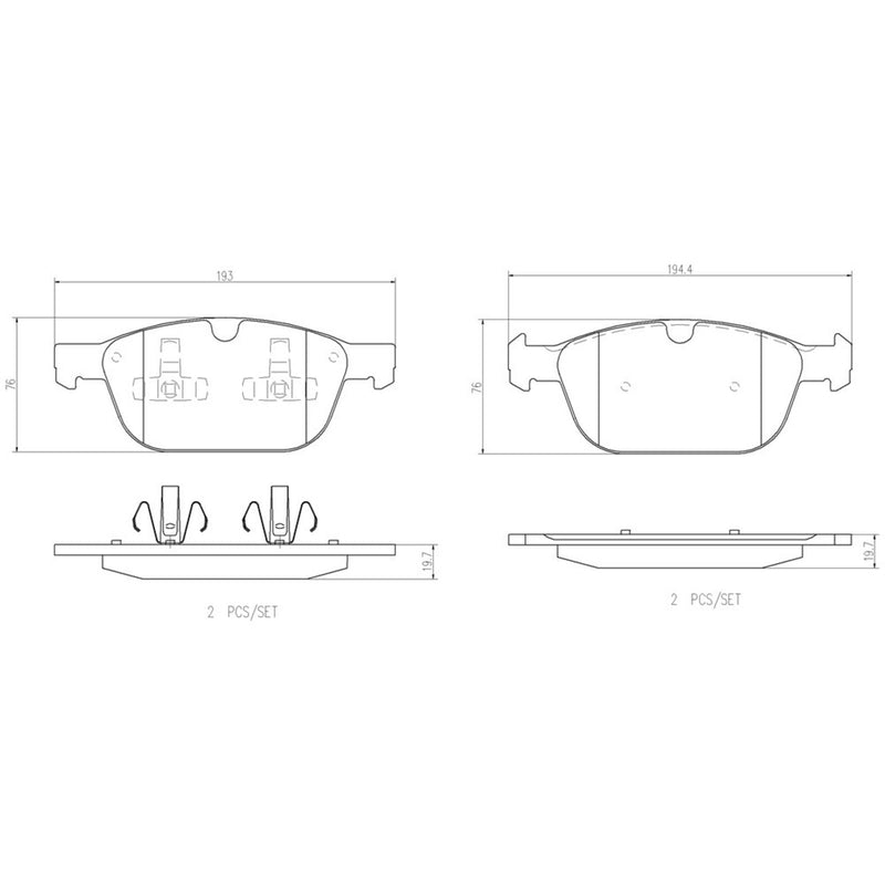 BREMBO CERAMIC Brake Pad Set P86023N
