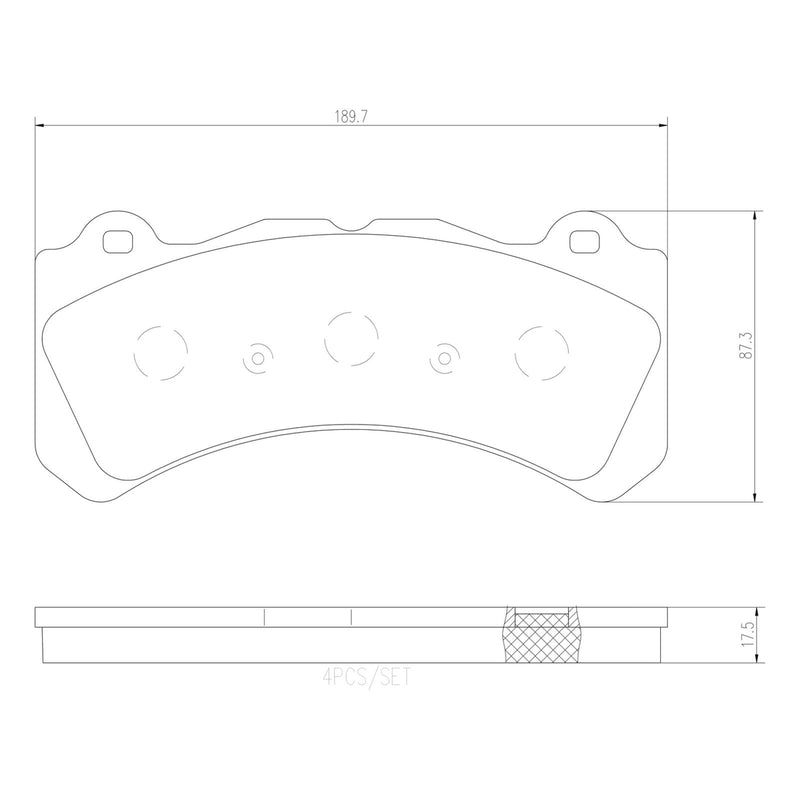 BREMBO Ceramic Front Disc Brake Pad Set - P86034N
