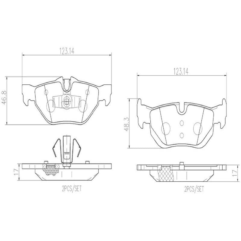 BREMBO CERAMIC Brake Pad Set P06038N