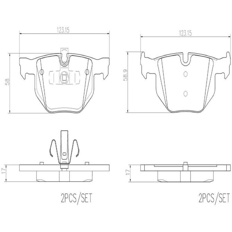 BREMBO CERAMIC Brake Pad Set P06039N
