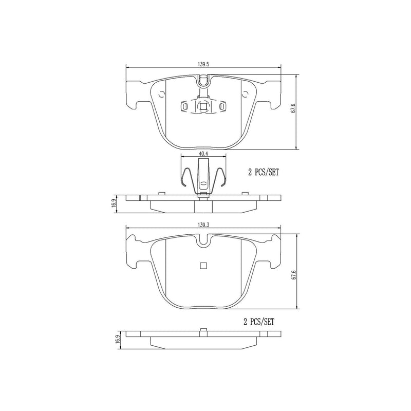 BREMBO CERAMIC Brake Pad Set P06053N