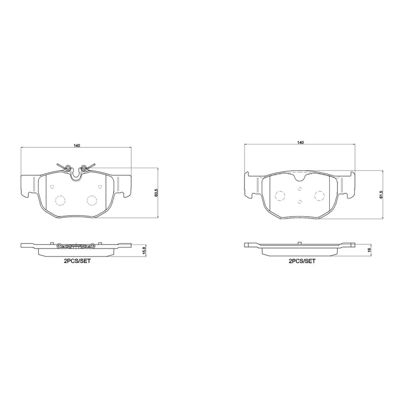 BREMBO CERAMIC Brake Pad Set P36039N