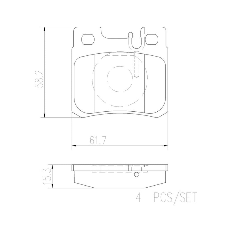 BREMBO Ceramic Rear Disc Brake Pad Set - P50009N
