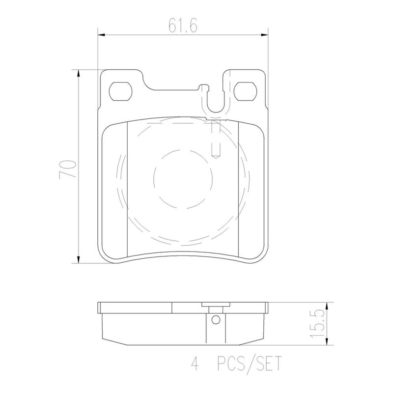 BREMBO Ceramic Rear Disc Brake Pad Set - P50017N