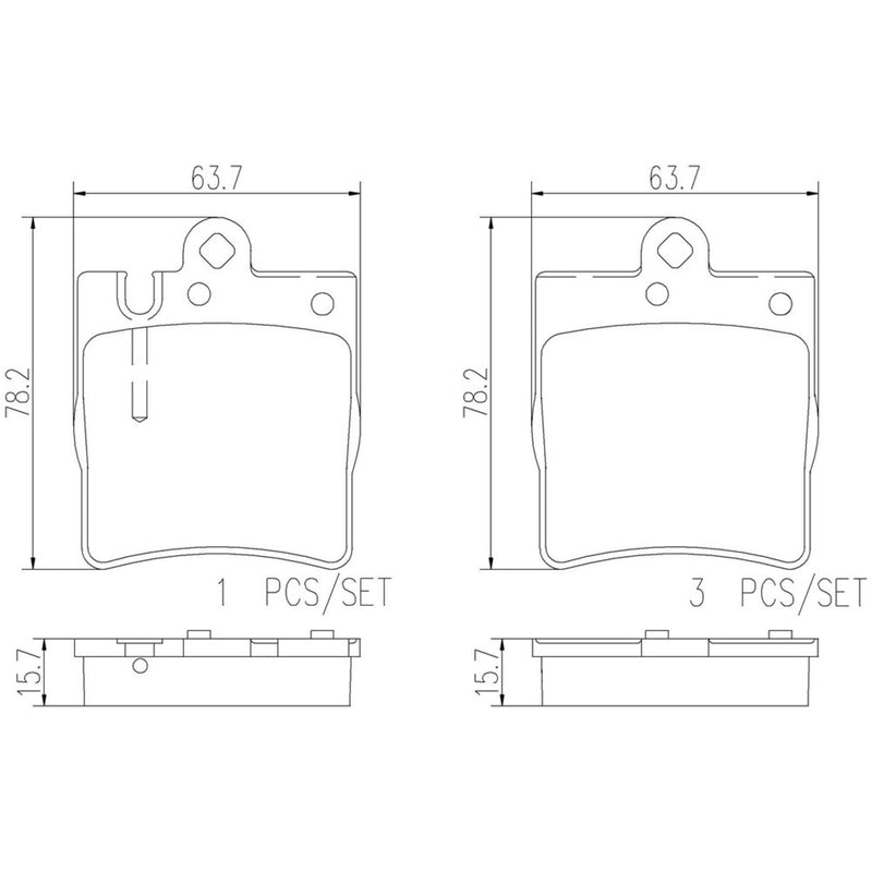 BREMBO Ceramic Rear Disc Brake Pad Set - P50033N
