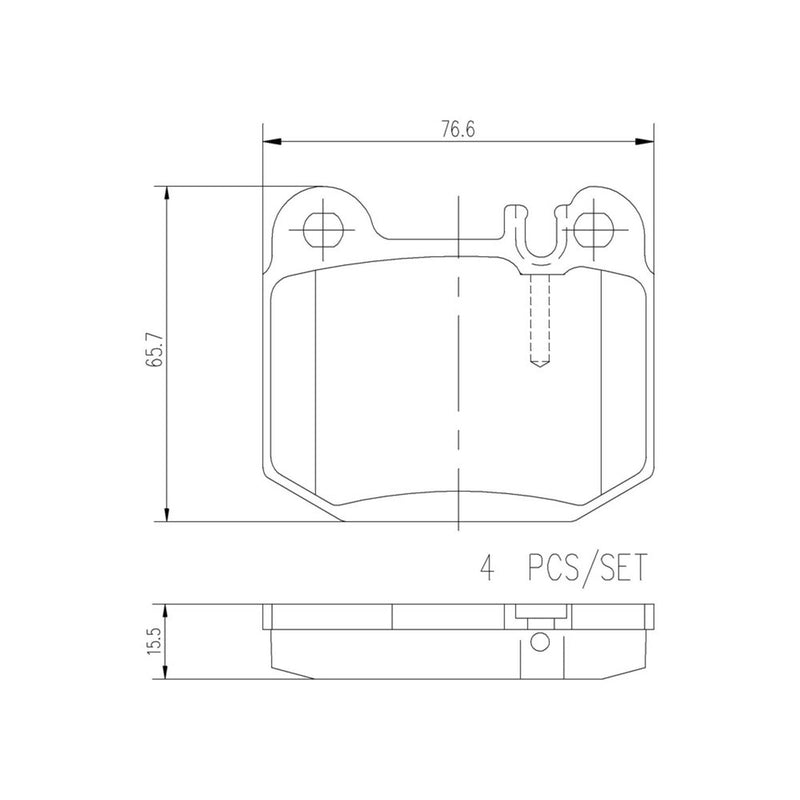 BREMBO Ceramic Rear Disc Brake Pad Set - P50043N
