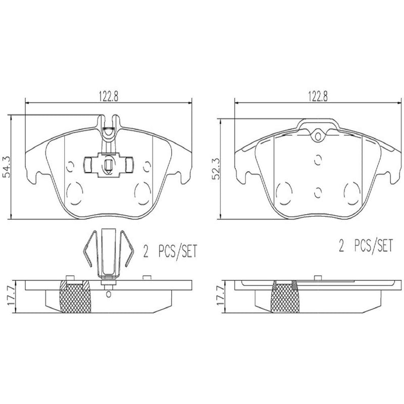 BREMBO CERAMIC Brake Pad Set P50068N