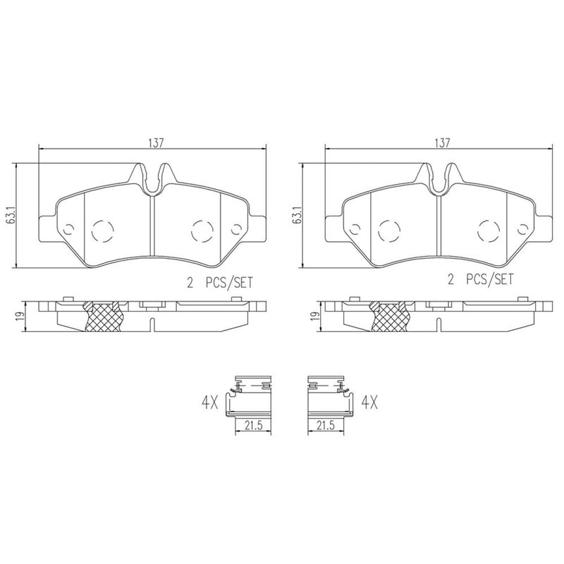 BREMBO CERAMIC Brake Pad Set P50084N