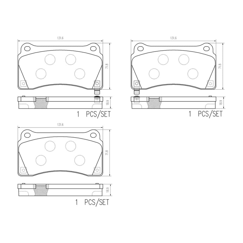 BREMBO Ceramic Rear Disc Brake Pad Set - P56128N