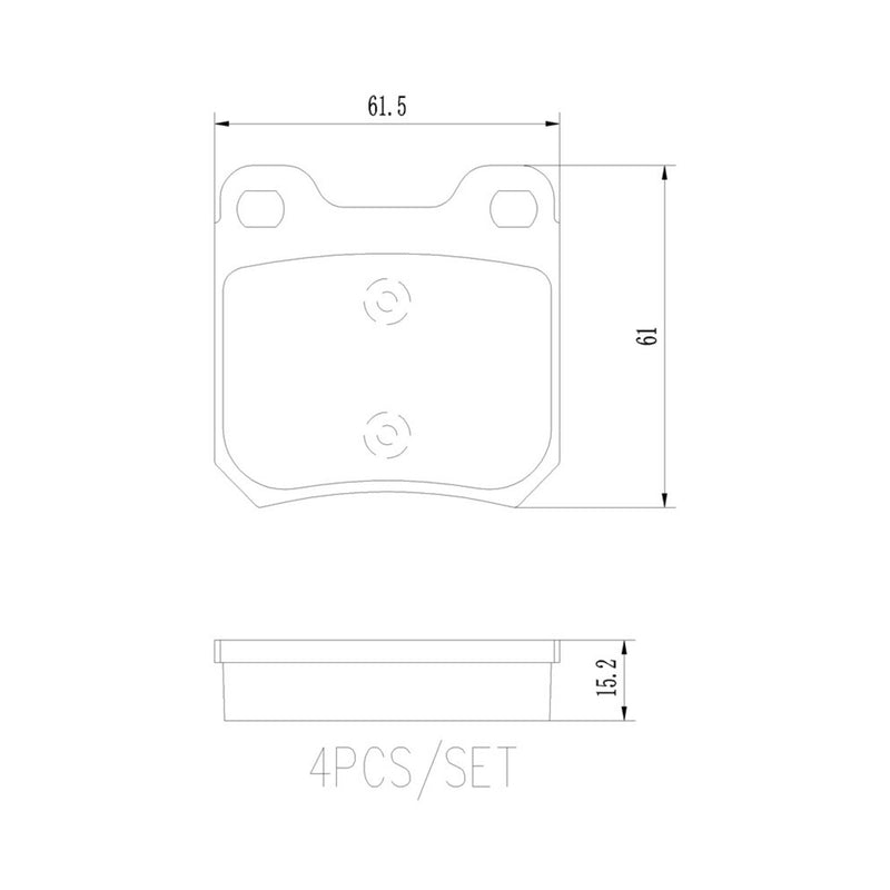 BREMBO Ceramic Rear Disc Brake Pad Set - P59014N