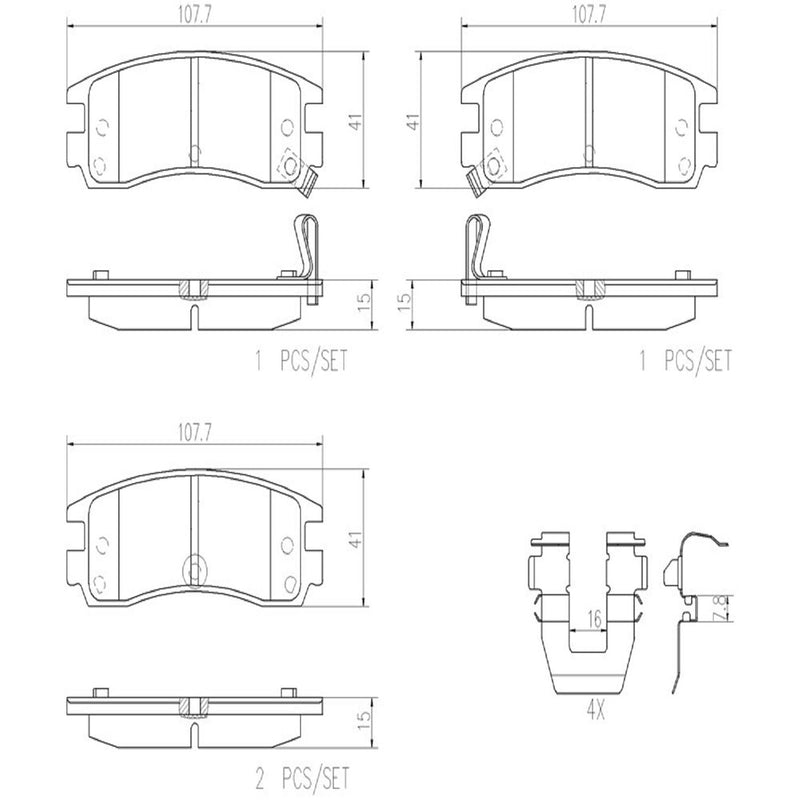 BREMBO Ceramic Rear Disc Brake Pad Set - P59027N