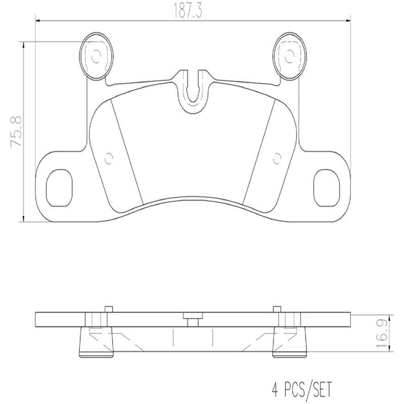 BREMBO CERAMIC Brake Pad Set P65027N