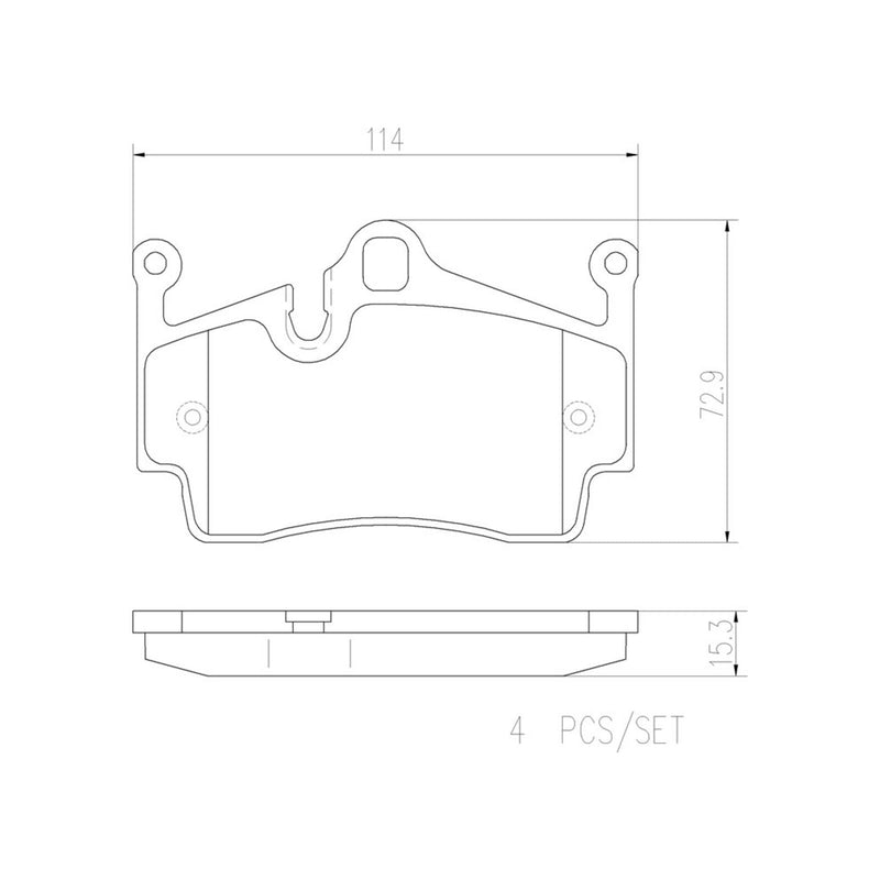 BREMBO Ceramic Rear Disc Brake Pad Set - P65028N