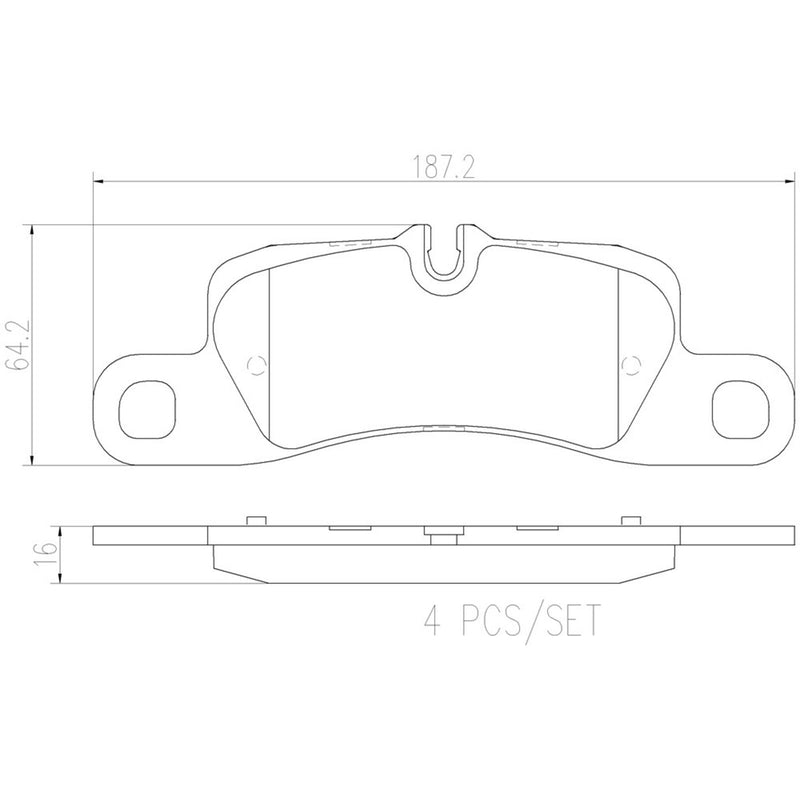 BREMBO Ceramic Rear Disc Brake Pad Set - P65036N