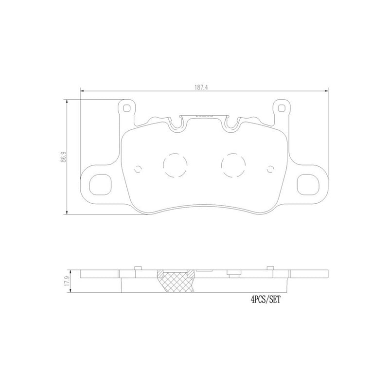 BREMBO Ceramic Rear Disc Brake Pad Set - P65037N