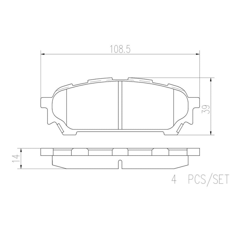 BREMBO Ceramic Rear Disc Brake Pad Set - P78014N