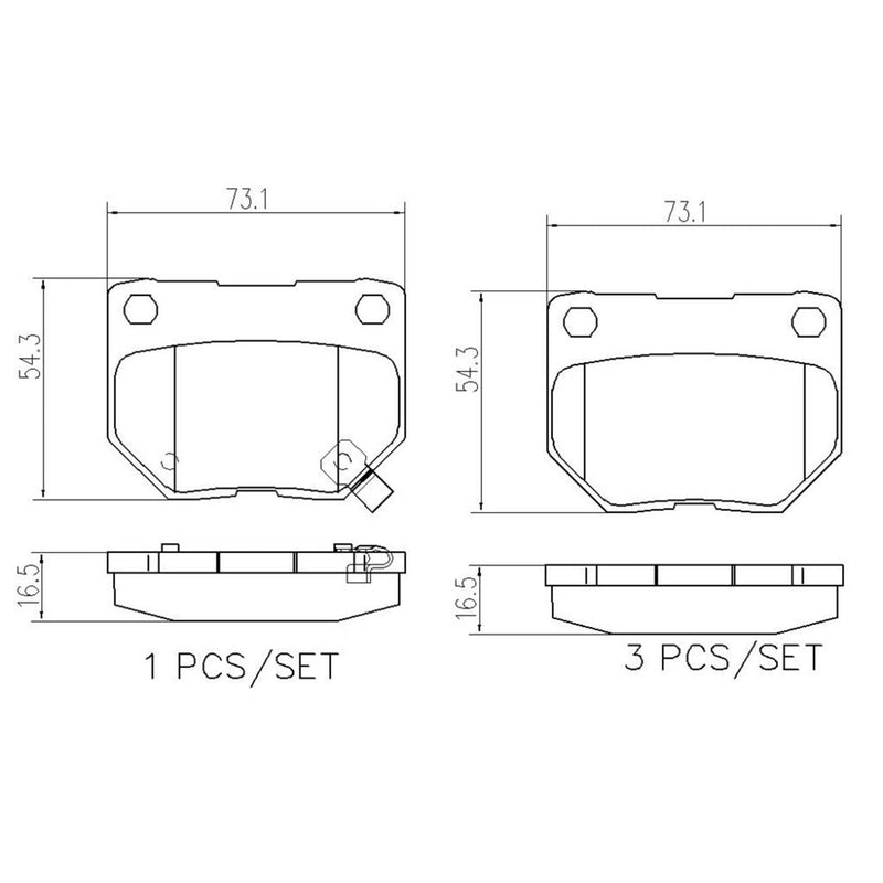 BREMBO Ceramic Rear Disc Brake Pad Set - P78016N