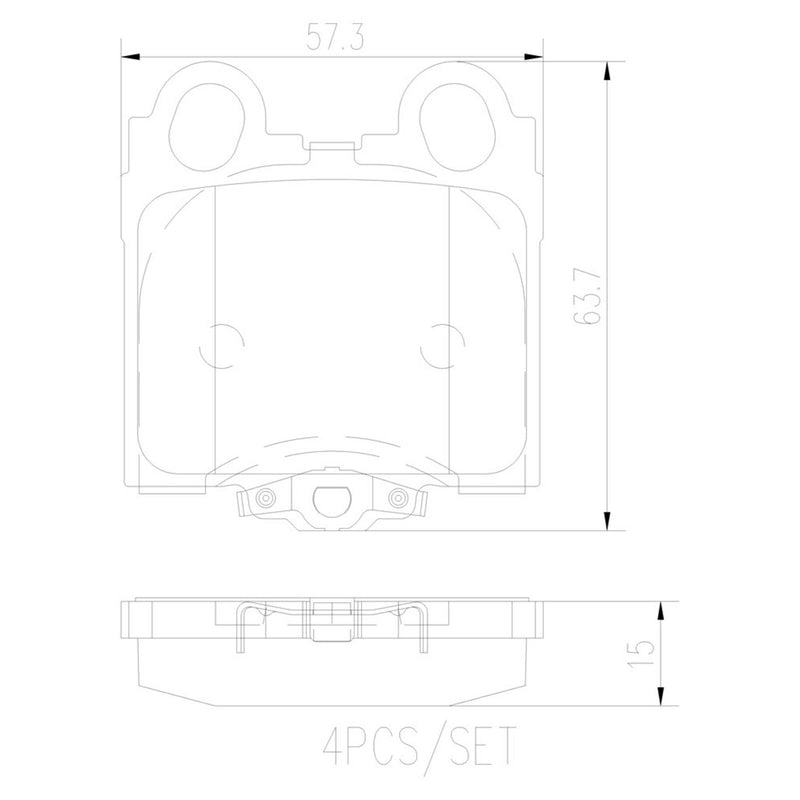 BREMBO Ceramic Rear Disc Brake Pad Set - P83045N