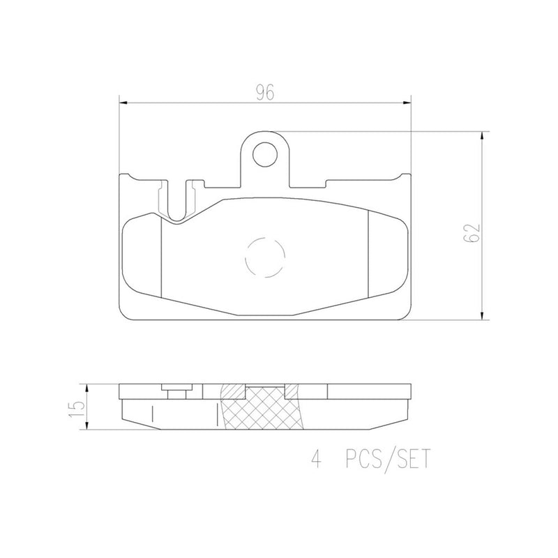 BREMBO Ceramic Rear Disc Brake Pad Set - P83059N