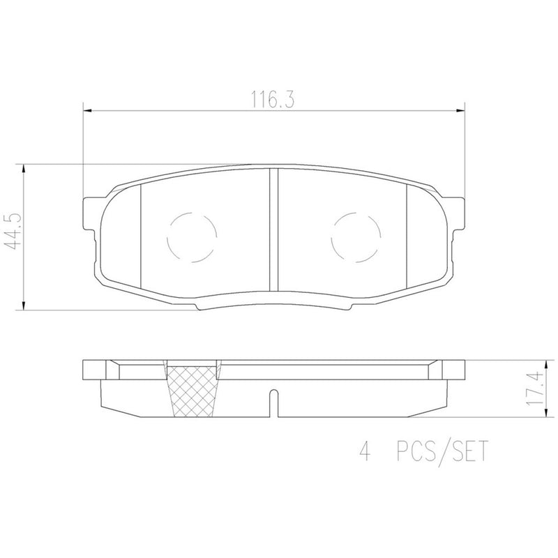 BREMBO Ceramic Rear Disc Brake Pad Set - P83098N