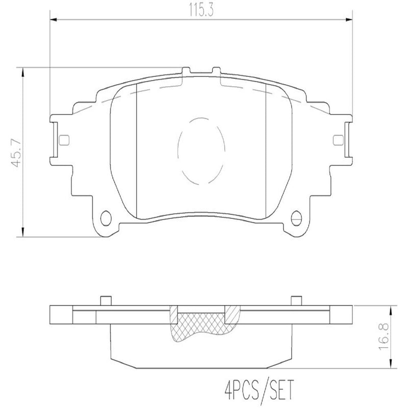 BREMBO Ceramic Rear Disc Brake Pad Set - P83132N
