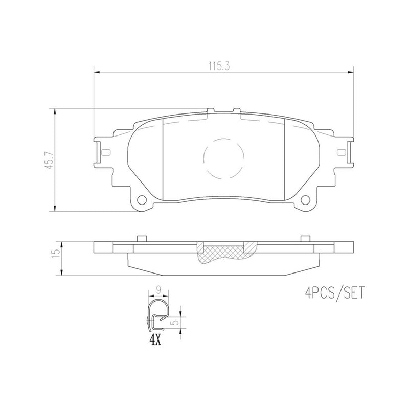 BREMBO Ceramic Rear Disc Brake Pad Set - P83152N