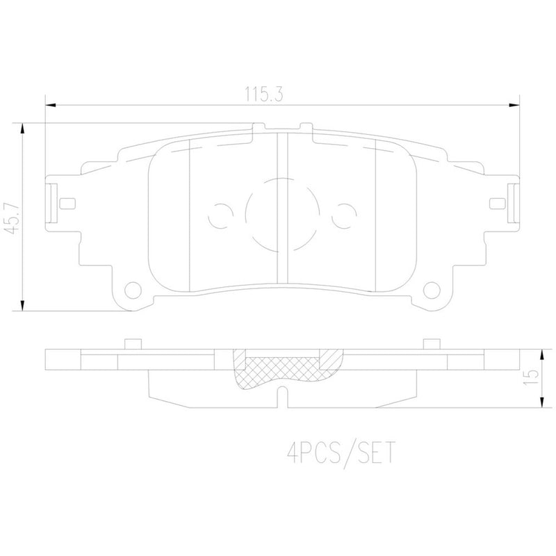 BREMBO Ceramic Rear Disc Brake Pad Set - P83153N
