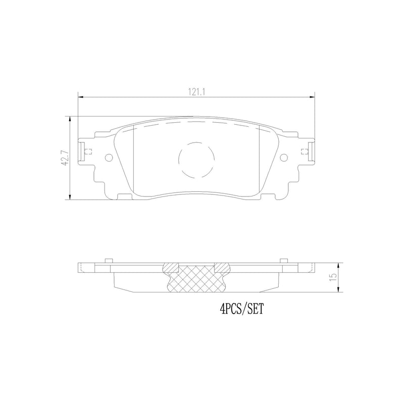 BREMBO Ceramic Rear Disc Brake Pad Set - P83166N