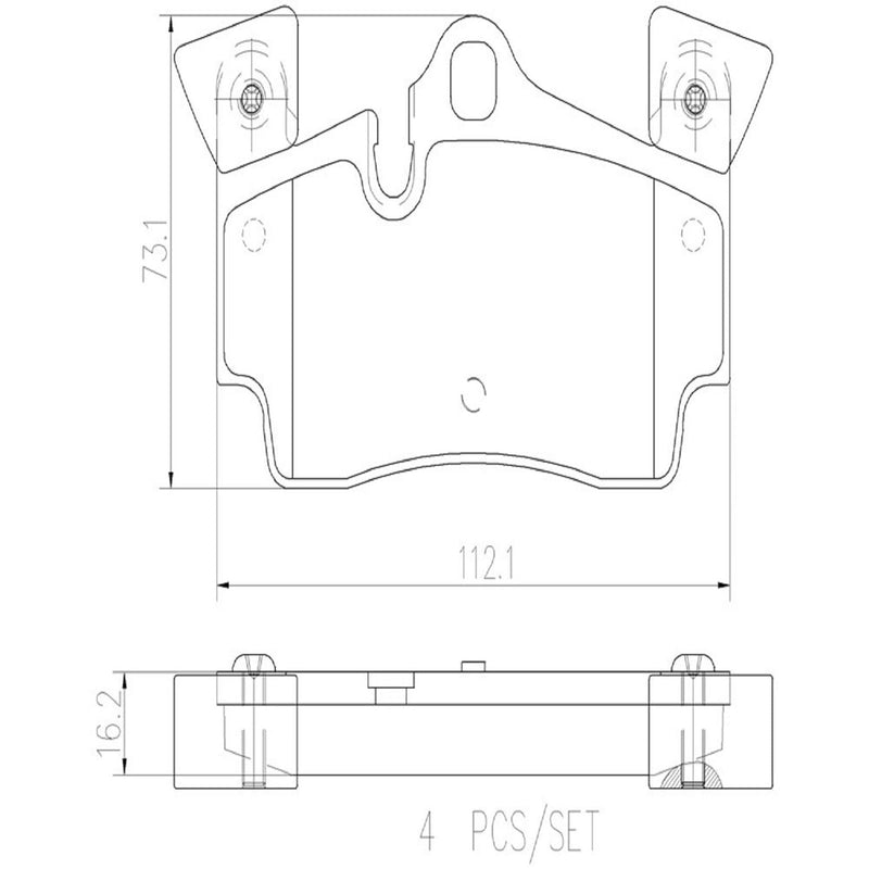 BREMBO Ceramic Rear Disc Brake Pad Set - P85088N