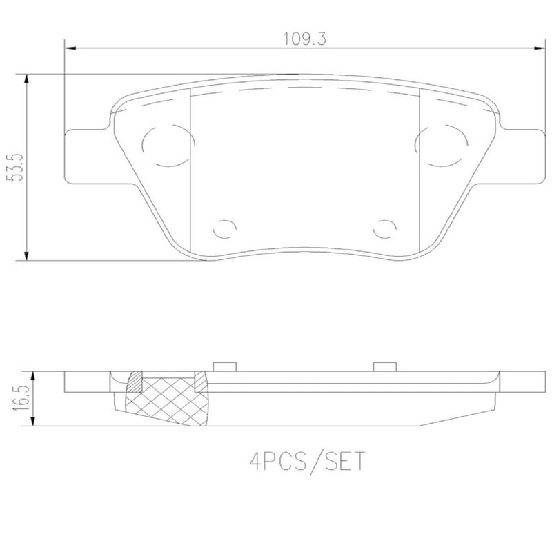 BREMBO CERAMIC Brake Pad Set P85114N