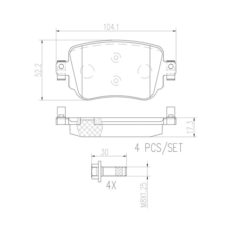 BREMBO CERAMIC Brake Pad Set P85140N