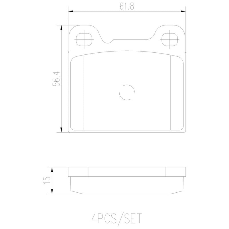 BREMBO Ceramic Rear Disc Brake Pad Set - P86002N