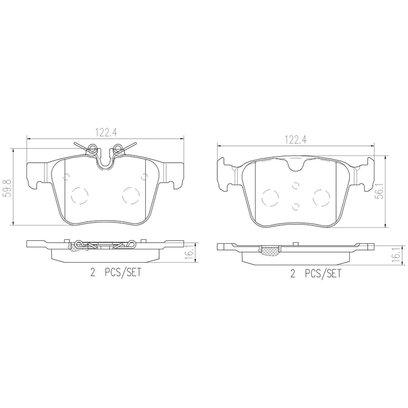 BREMBO CERAMIC Brake Pad Set P86029N