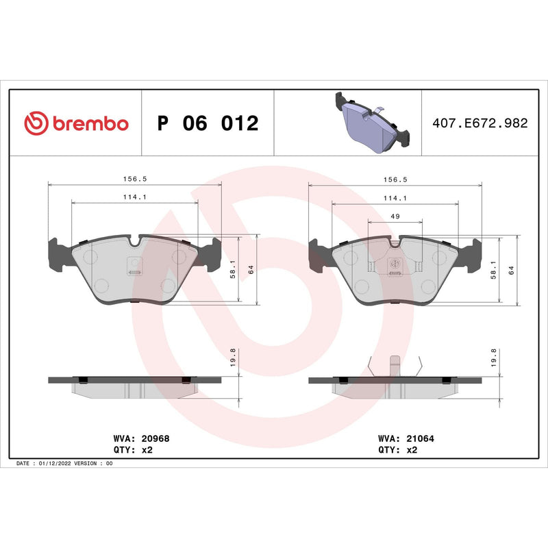 PRIME Low-Met Front Disc Brake Pad Set - P06012