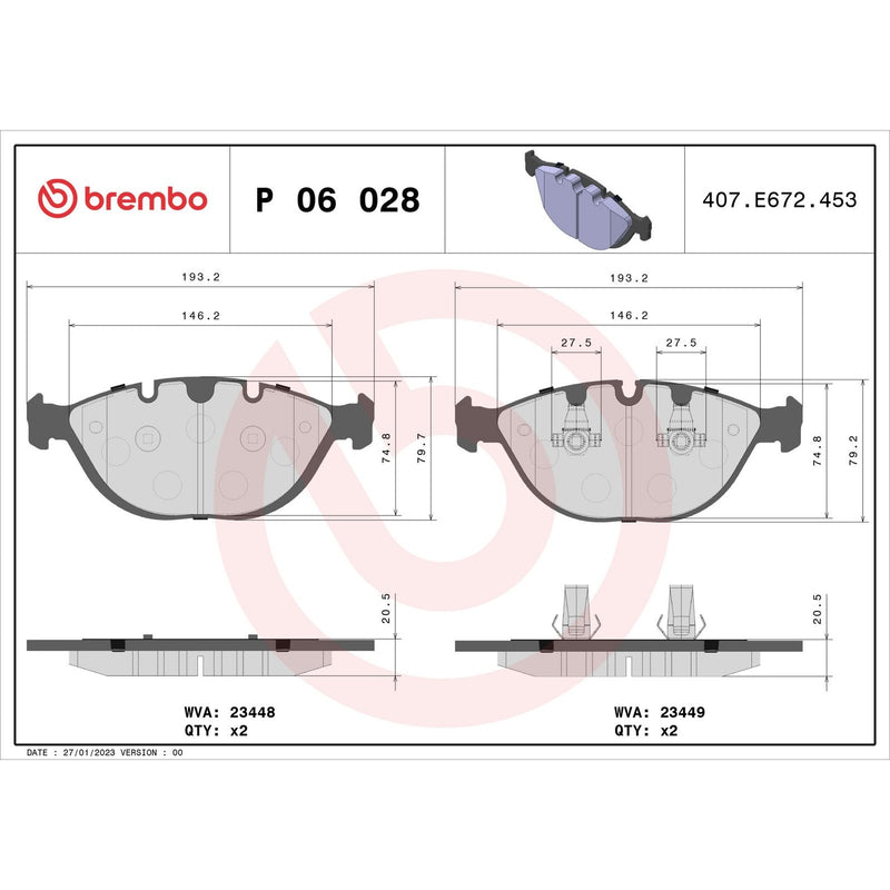 PRIME Low-Met Front Disc Brake Pad Set - P06028