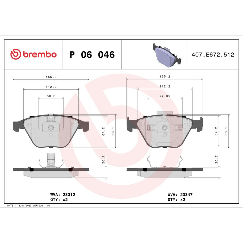 PRIME Low-Met Front Disc Brake Pad Set - P06046