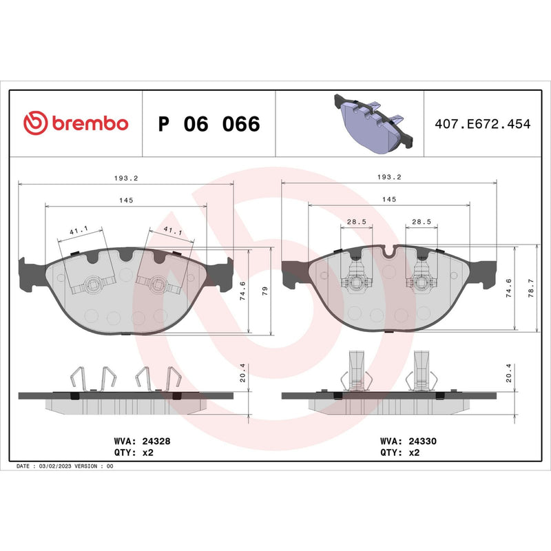 PRIME Low-Met Front Disc Brake Pad Set - P06066