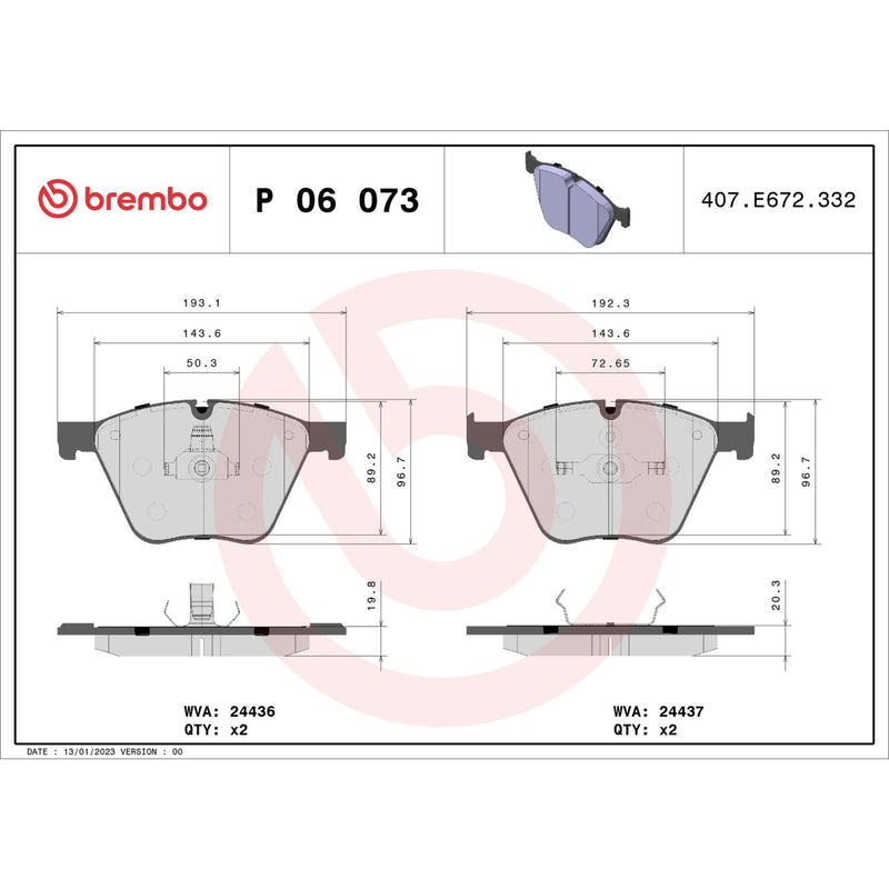 PRIME Low-Met Front Disc Brake Pad Set - P06073