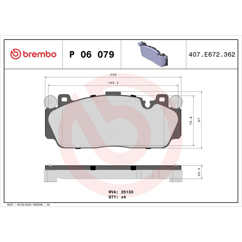 PRIME Low-Met Front Disc Brake Pad Set - P06079