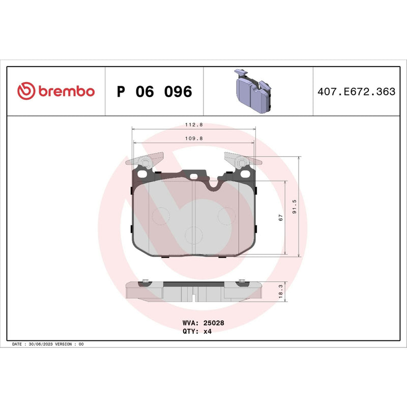 PRIME Low-Met Front Disc Brake Pad Set - P06096