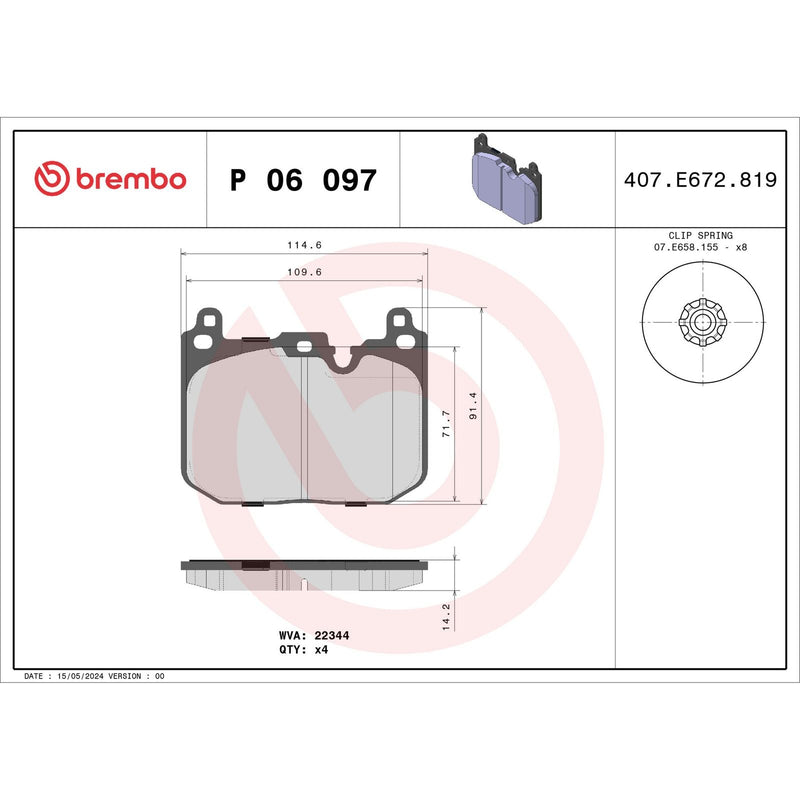 PRIME Low-Met Front Disc Brake Pad Set - P06097