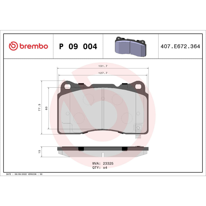 PRIME Low-Met Front Disc Brake Pad Set - P09004