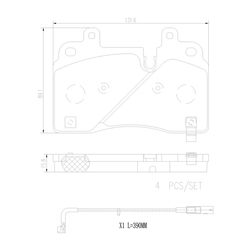 PRIME Low-Met Front Disc Brake Pad Set - P09026
