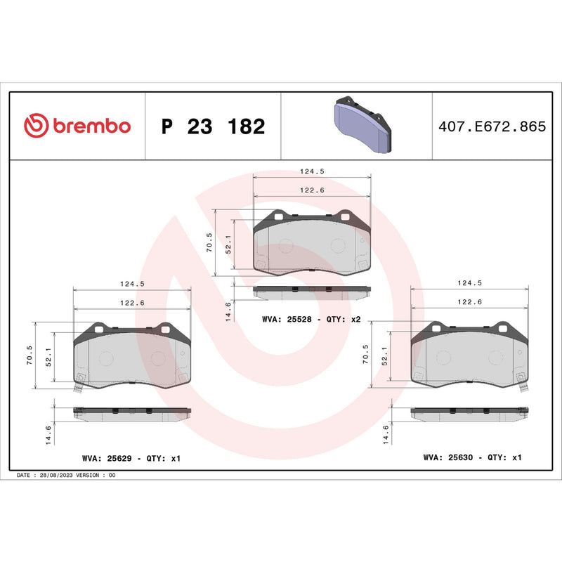 PRIME Low-Met Front Disc Brake Pad Set - P23182