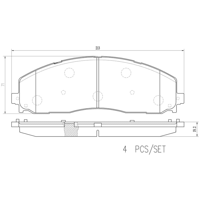 PRIME Low-Met Front Disc Brake Pad Set - P24215